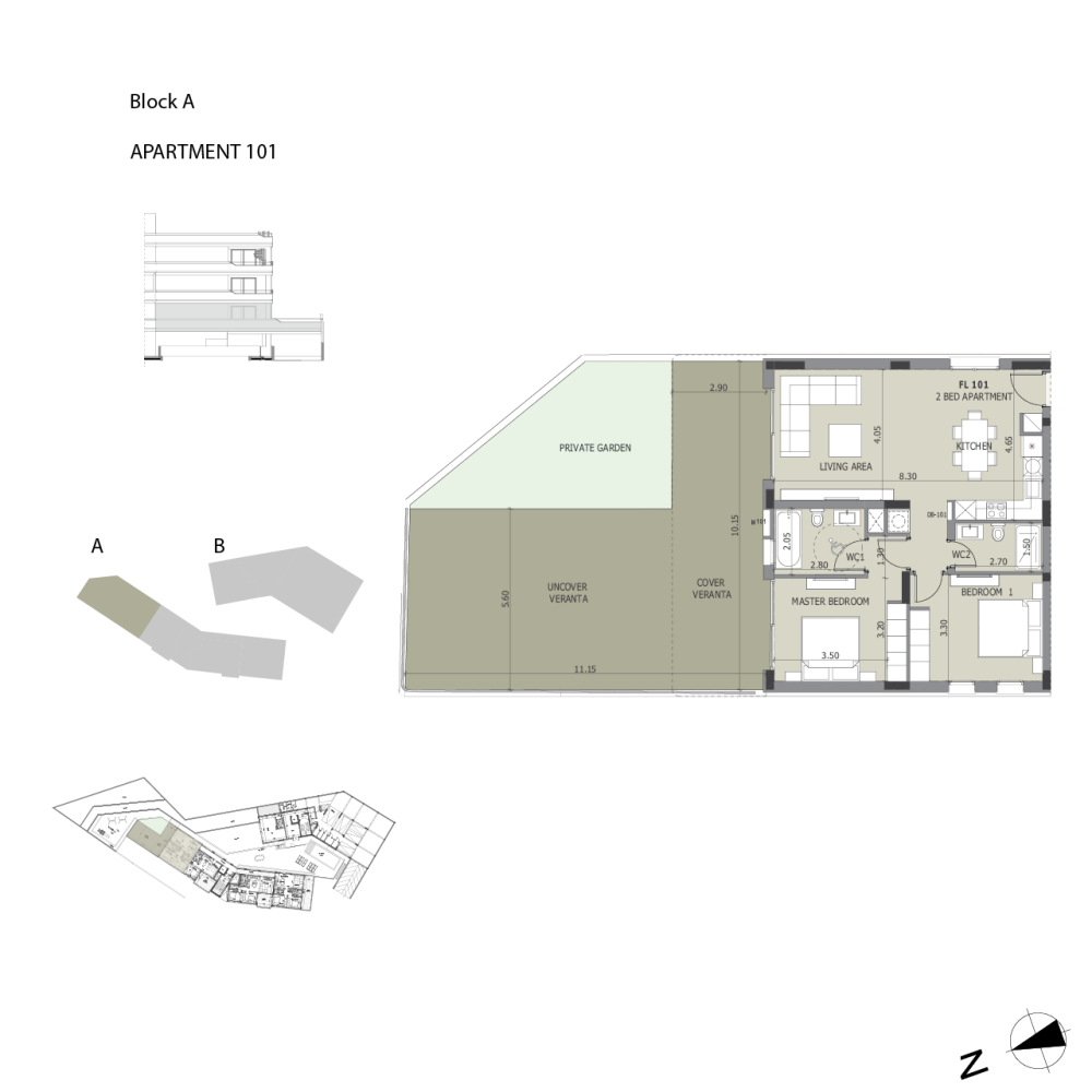 2 dormitorios Apartamento en Limassol, Chipre No. 65168