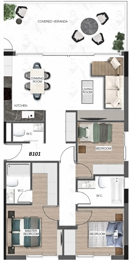 3 dormitorios Apartamento en Neapolis, Limassol, Chipre No. 62047