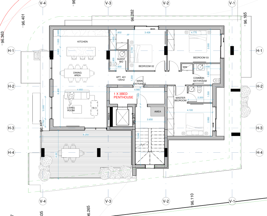 3 chambres Penthouse à Paphos, Chypre No. 63980