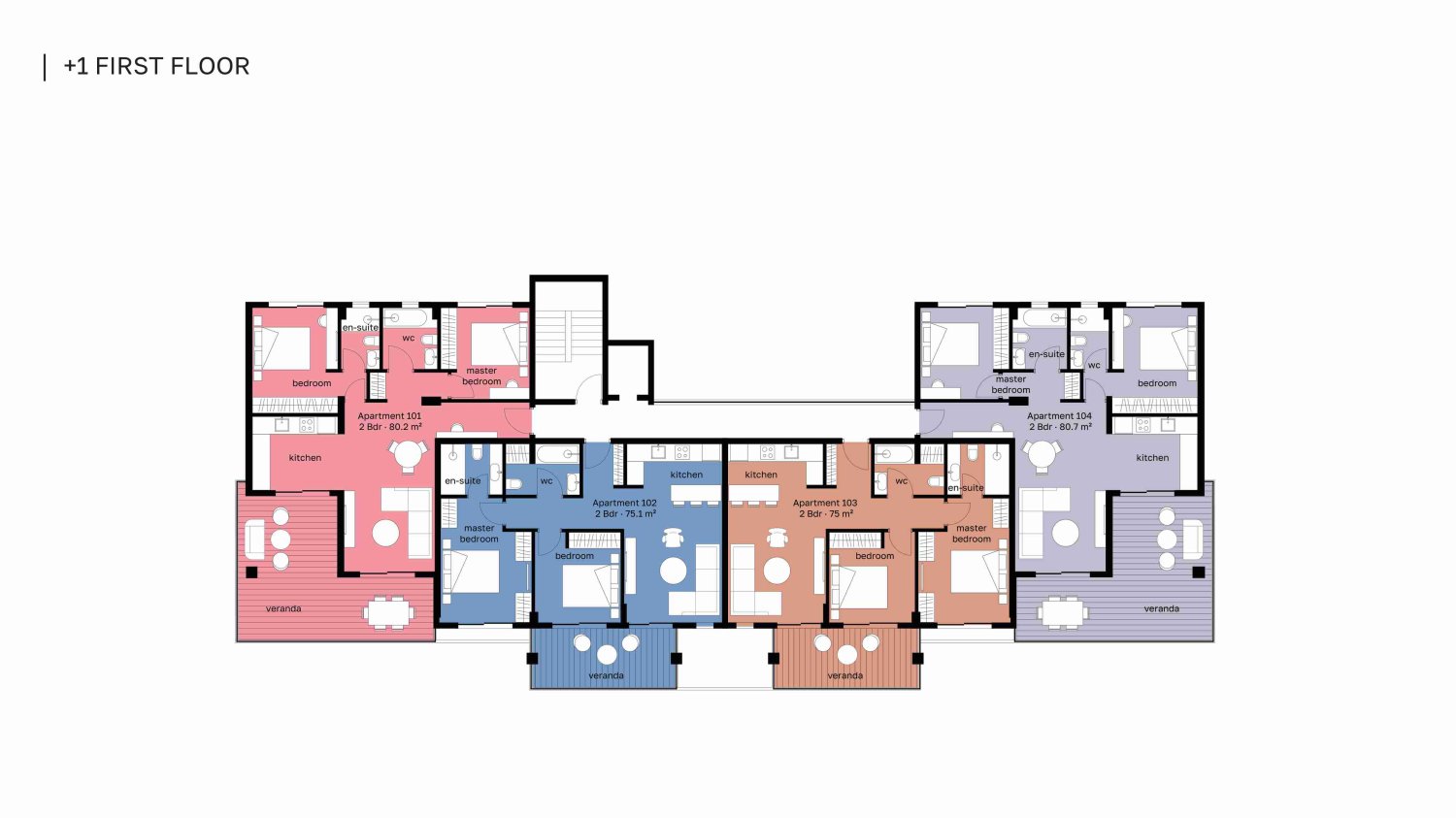 2 dormitorios Apartamento en Limassol, Chipre No. 65116