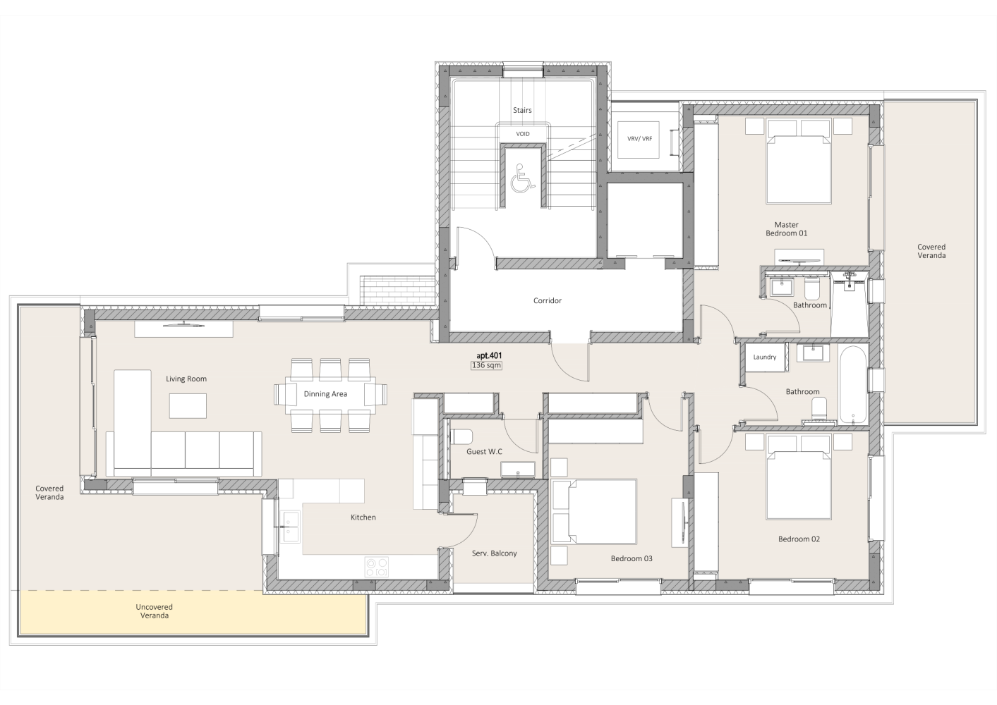 3 chambres Appartement à Limassol, Chypre No. 64466
