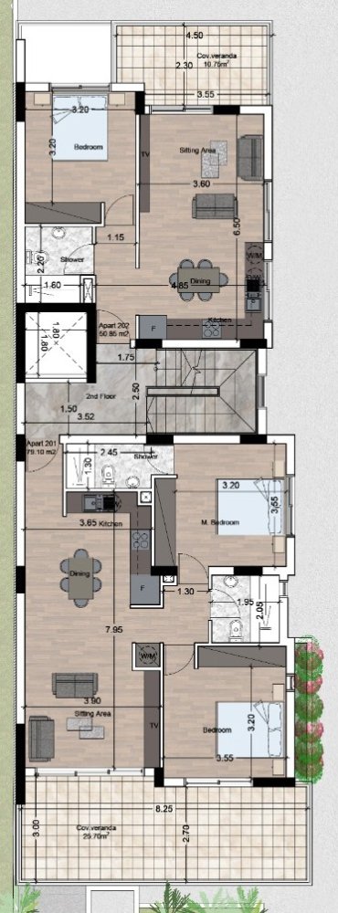2 bedrooms Apartment in Larnaca, Larnaka, Cyprus No. 63492