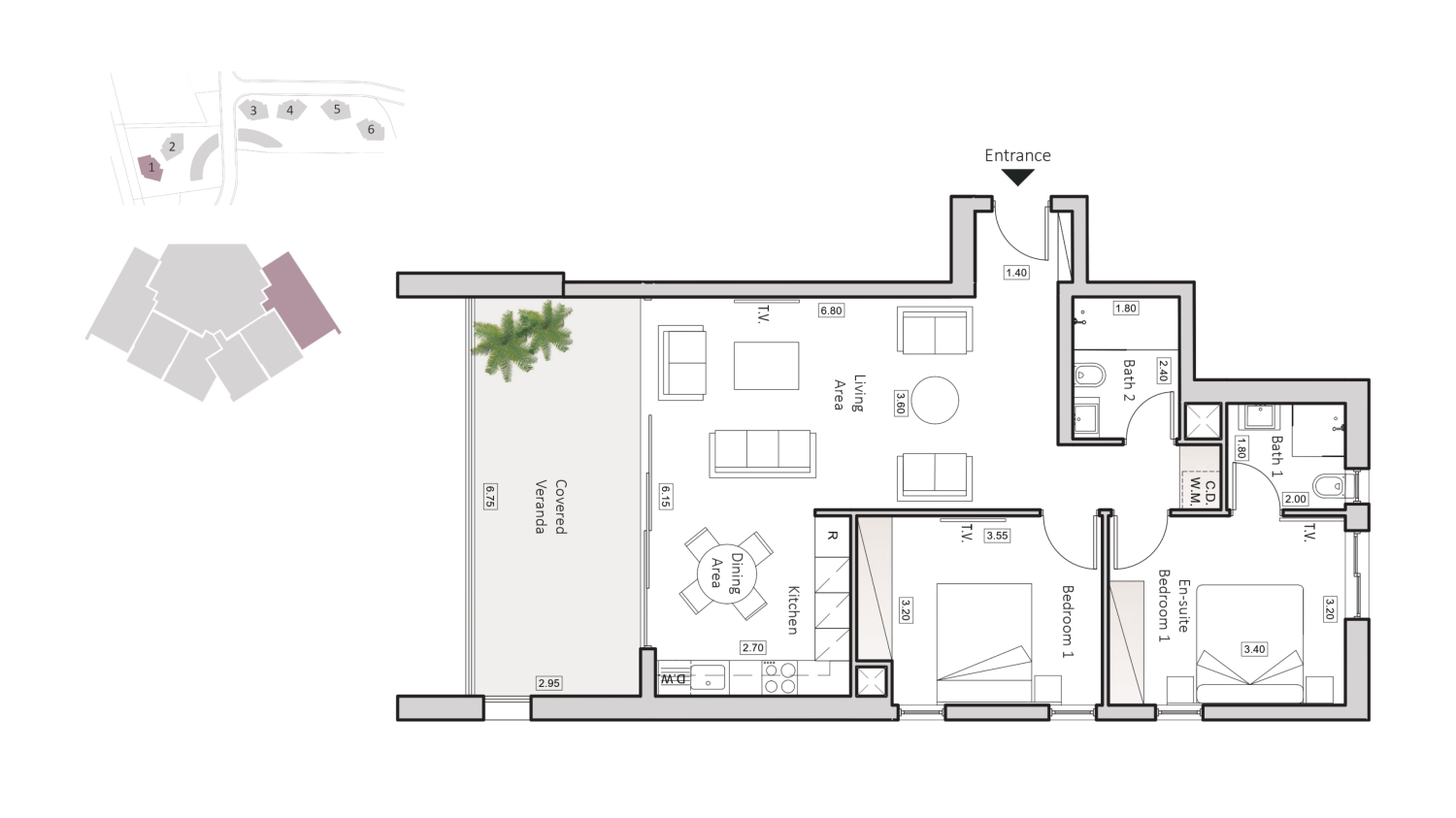 2 bedrooms Apartment in Larnaca, Larnaka, Cyprus No. 63771