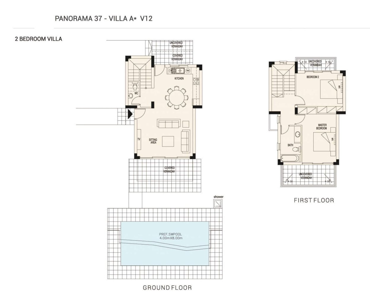 2 chambres Villa à Paphos, Chypre No. 63956