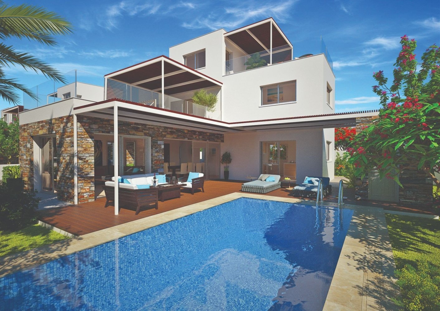 3 dormitorios Villa en Geroskípou, Paphos, Chipre No. 60482