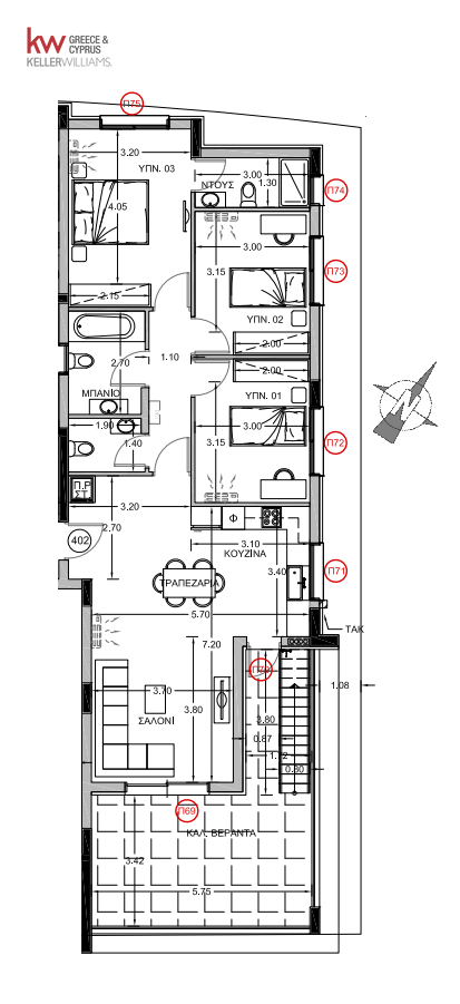 3 bedrooms Apartment in Nicosia, Cyprus No. 60547