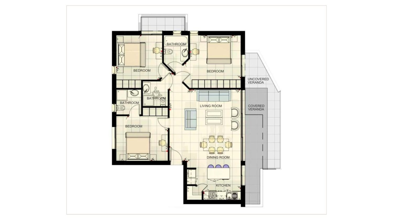3 chambres Appartement à Paphos, Chypre No. 63613