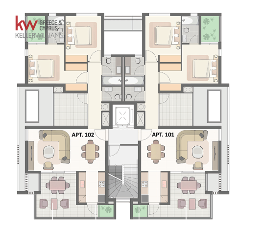 2 dormitorios Apartamento en Larnaca, Larnaka, Chipre No. 60018