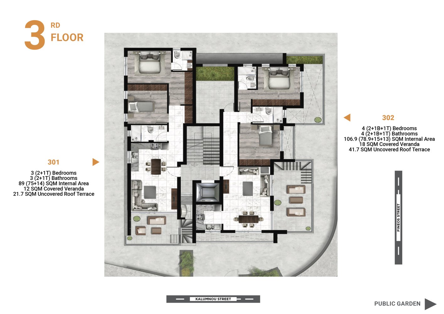 4 dormitorios Apartamento en Zakaki, Limassol, Chipre No. 65268
