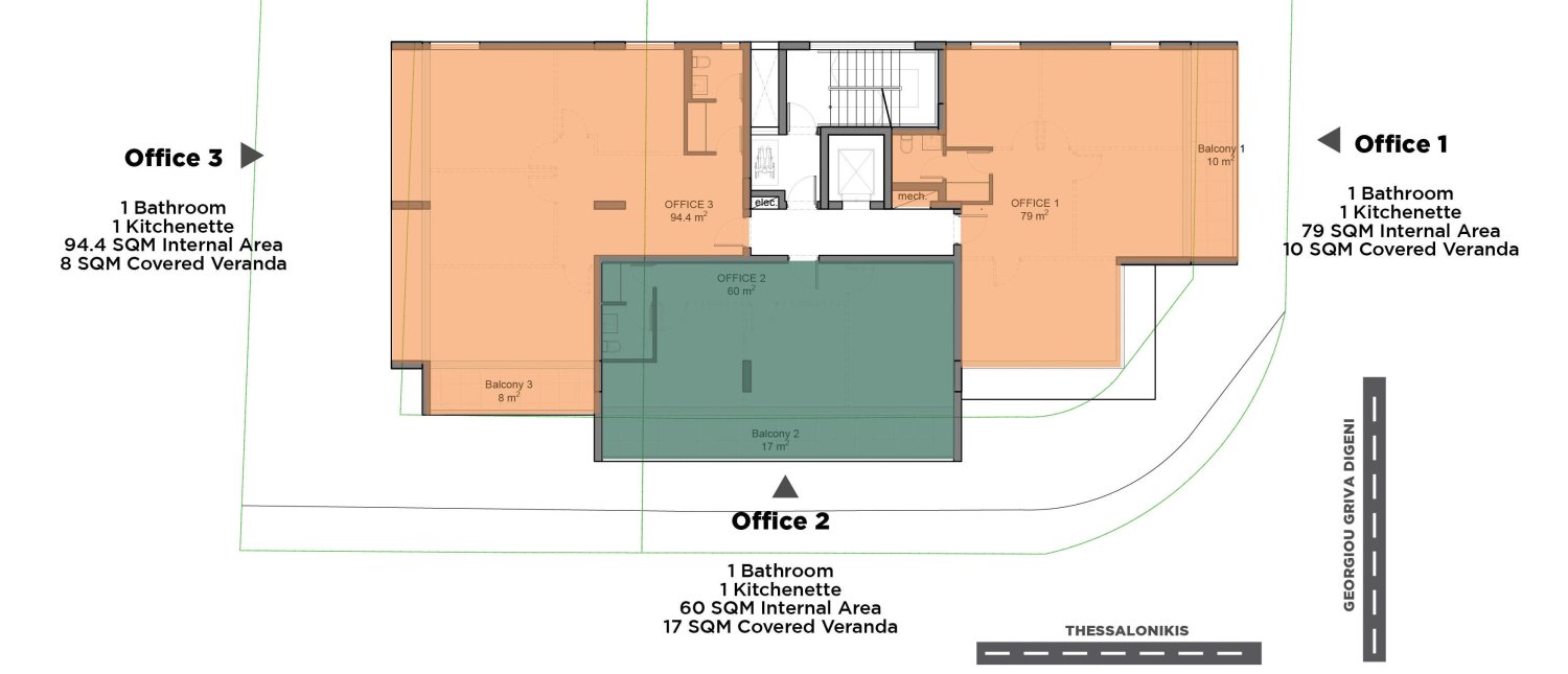 94.8m2 Office in Larnaca, Larnaka, Cyprus No. 63451