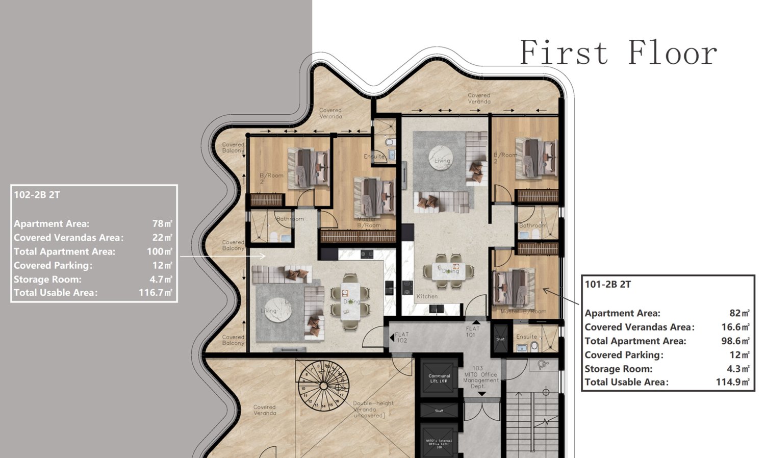2 dormitorios Apartamento en Paphos, Chipre No. 64110
