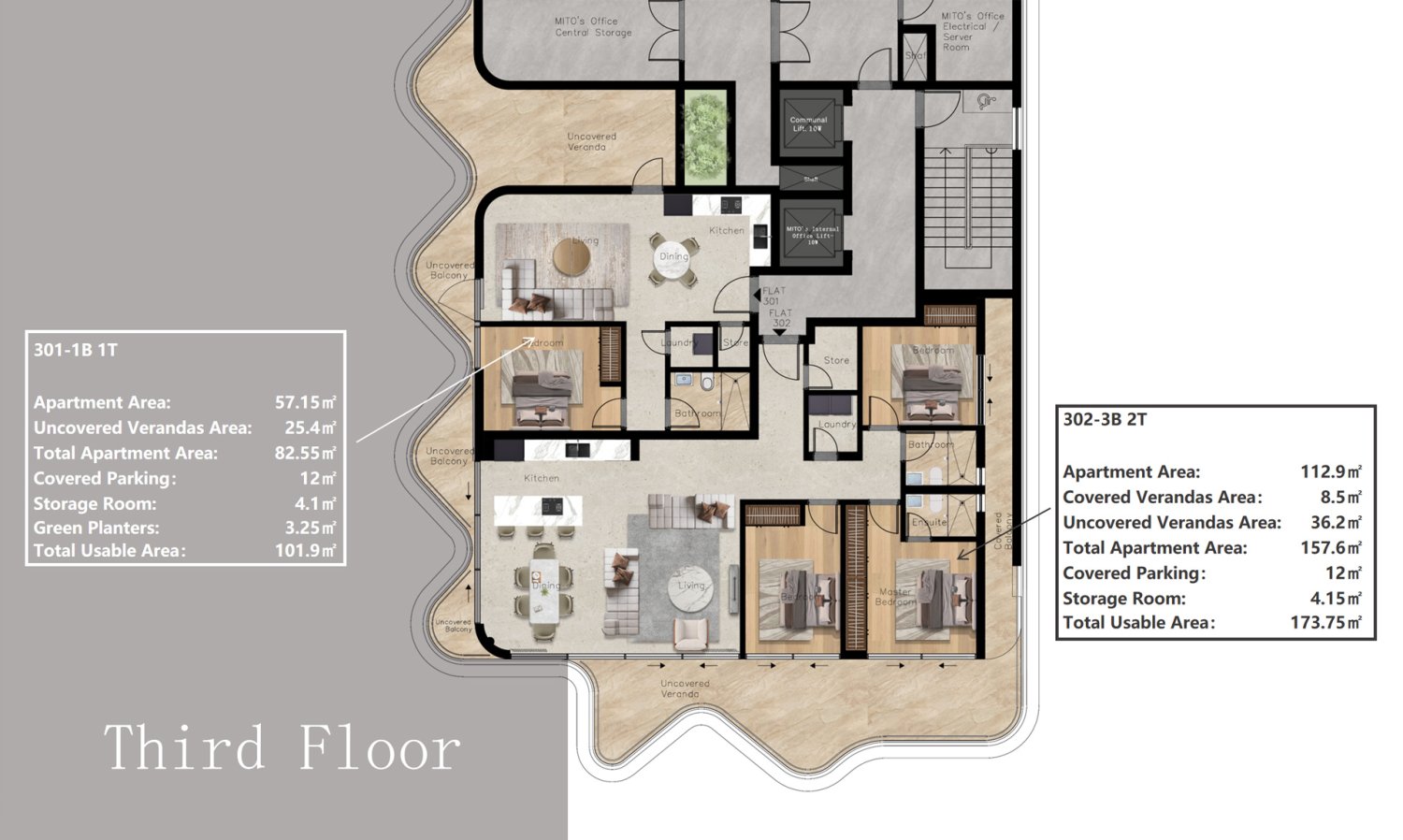 3 chambres Appartement à Paphos, Chypre No. 64114