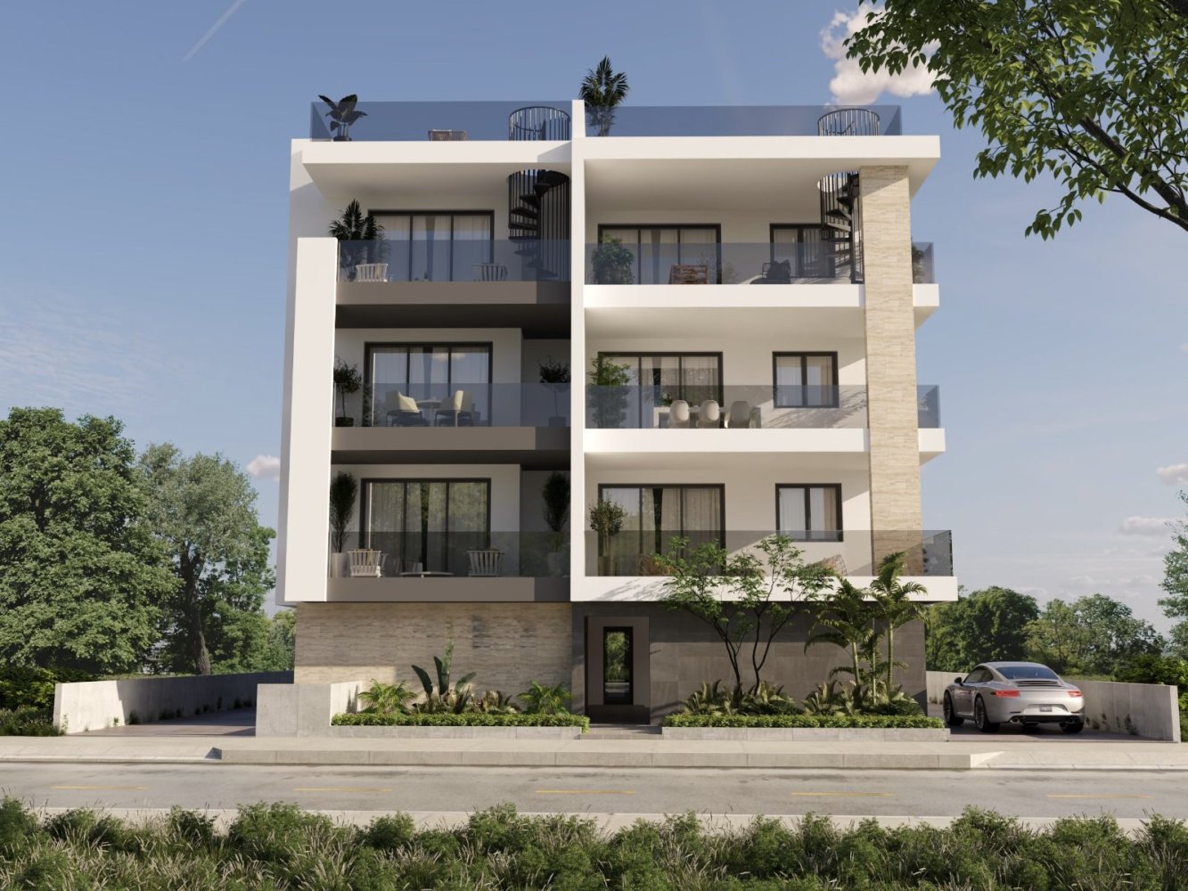 Квартира с 1 спальней в Арадипу, Ларнака, Кипр № 62465