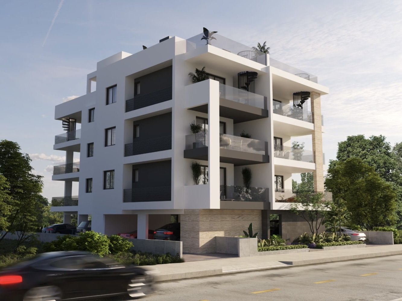 Квартира с 1 спальней в Арадипу, Ларнака, Кипр № 62465