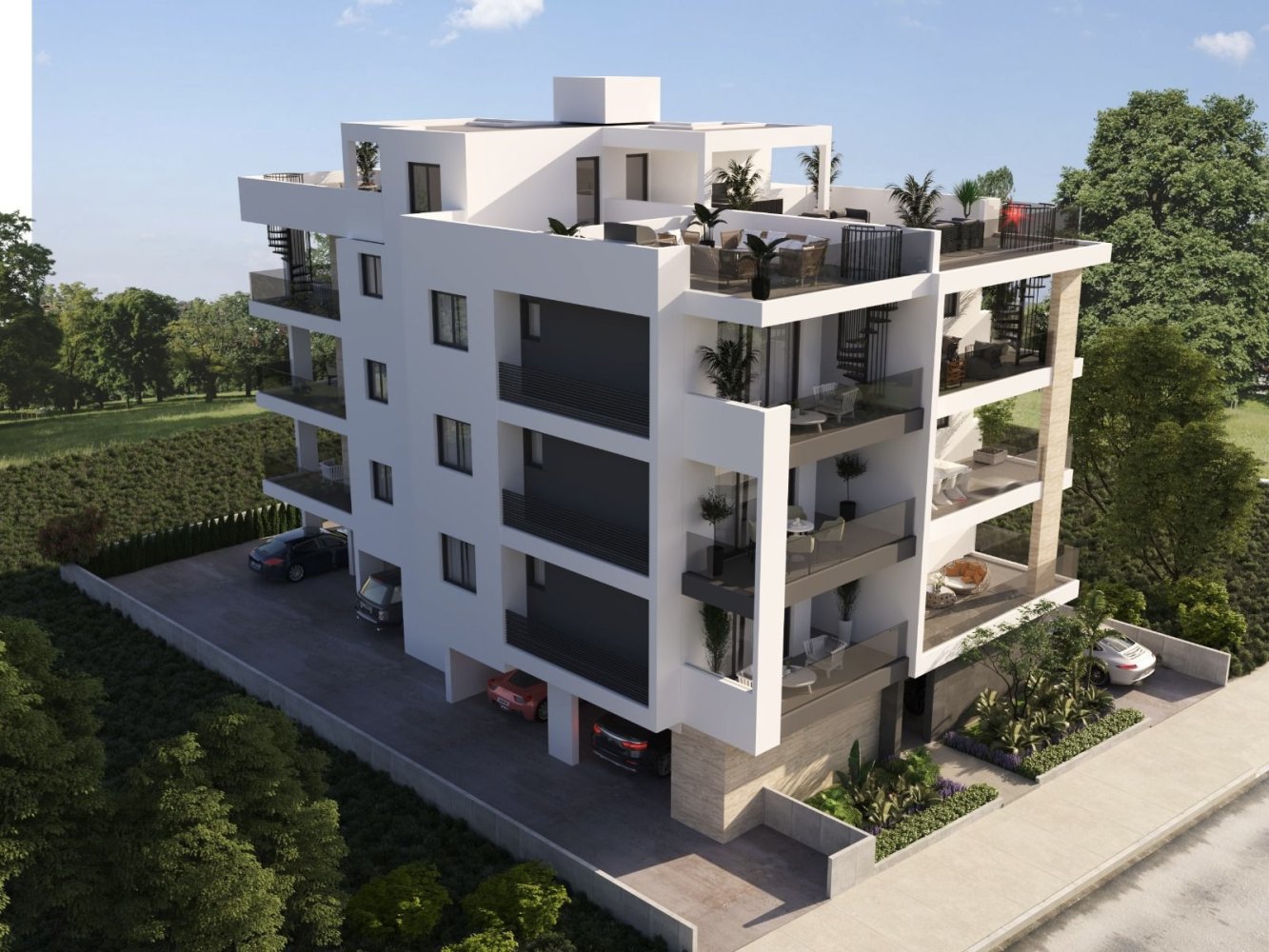 Квартира с 1 спальней в Арадипу, Ларнака, Кипр № 62465