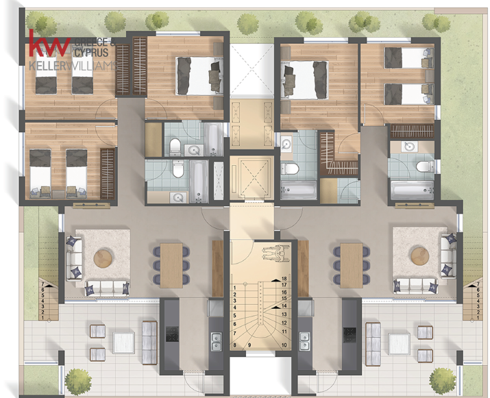 2 bedrooms Apartment in Larnaca, Larnaka, Cyprus No. 60010