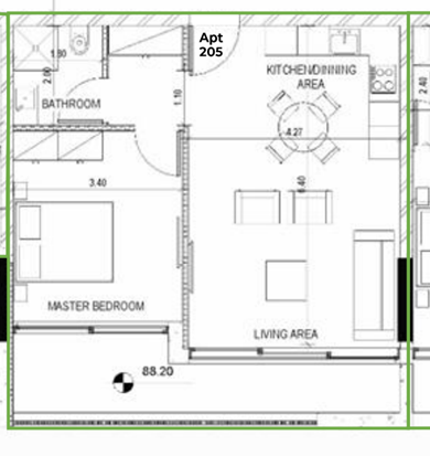 1 dormitorio Apartamento en Paphos, Chipre No. 63831