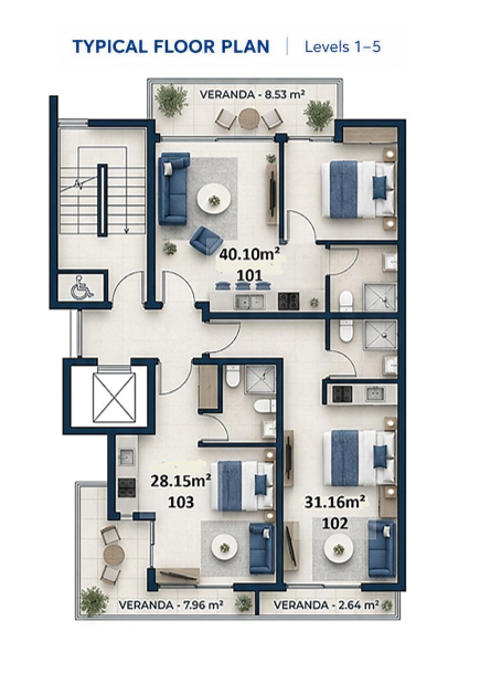 1 bedroom Duplex in Larnaca, Larnaka, Cyprus No. 63159