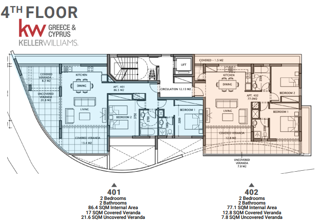 2 dormitorios Apartamento en Larnaca, Larnaka, Chipre No. 63386
