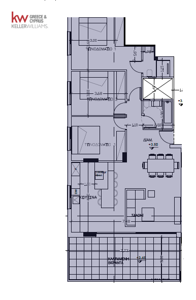 Квартира с 3 спальнями в Агиос Дометиос, Никосия, Кипр № 50327