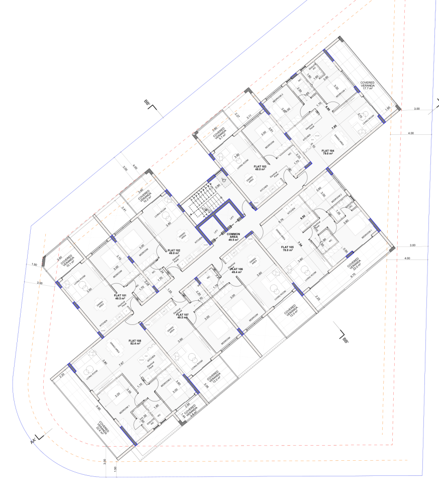 2 bedrooms Apartment in Larnaca, Larnaka, Cyprus No. 64176