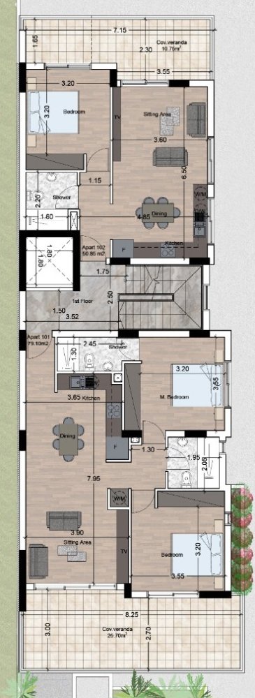 2 bedrooms Apartment in Larnaca, Larnaka, Cyprus No. 63491