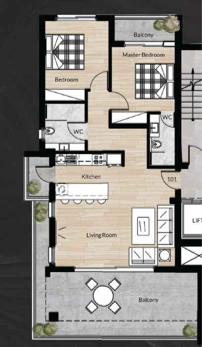 2 bedrooms Apartment in Zakaki, Limassol, Cyprus No. 61645