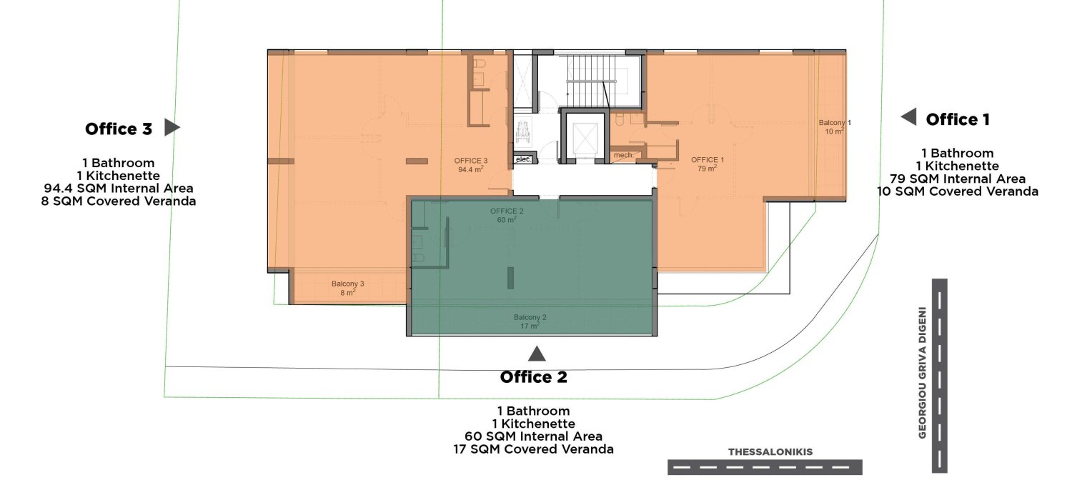 94.8m2 Office in Larnaca, Larnaka, Cyprus No. 63457