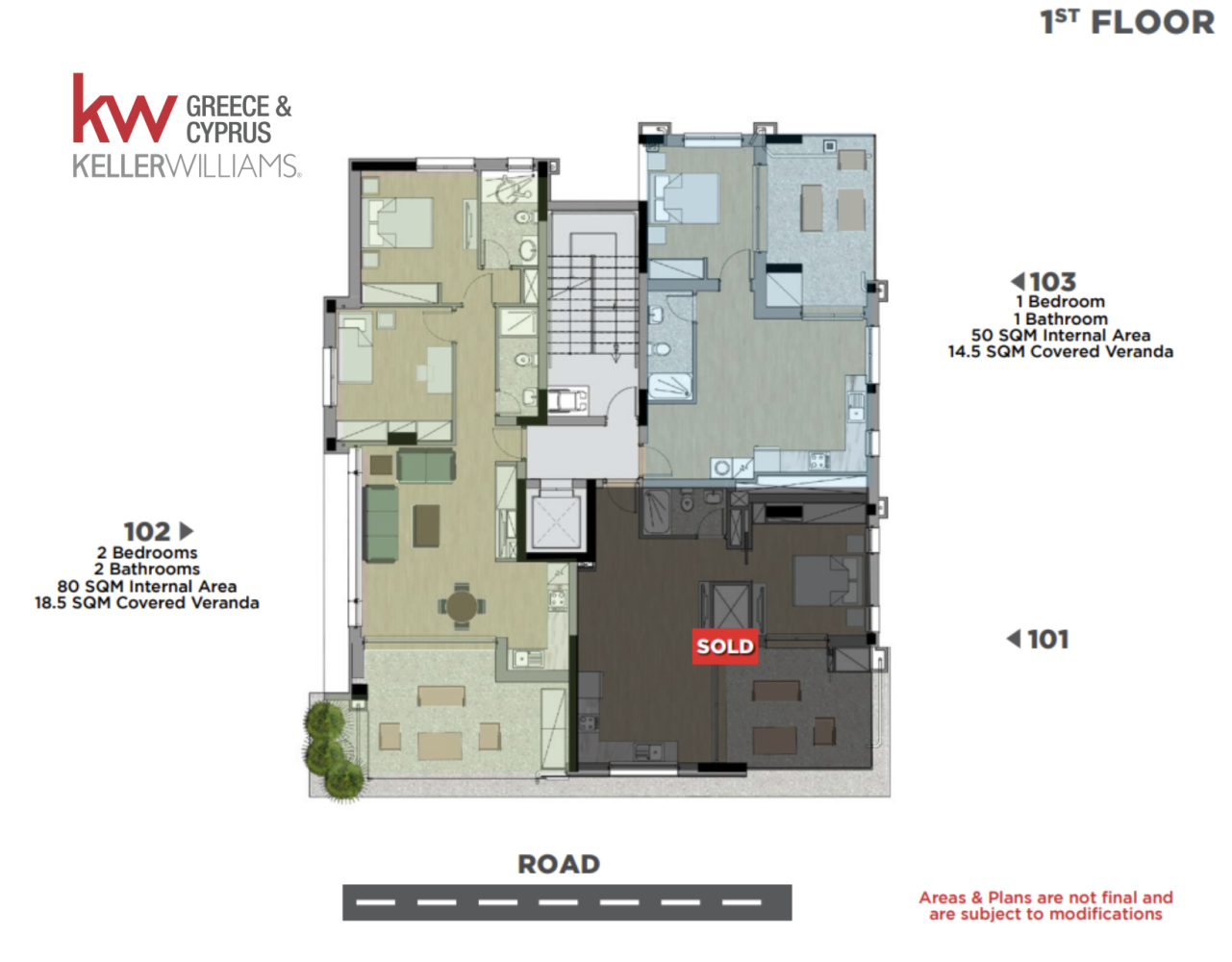2 chambres Appartement à Nicosia, Chypre No. 52019
