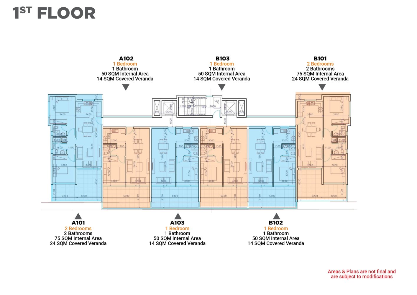 2 bedrooms Apartment in Larnaca, Larnaka, Cyprus No. 64183