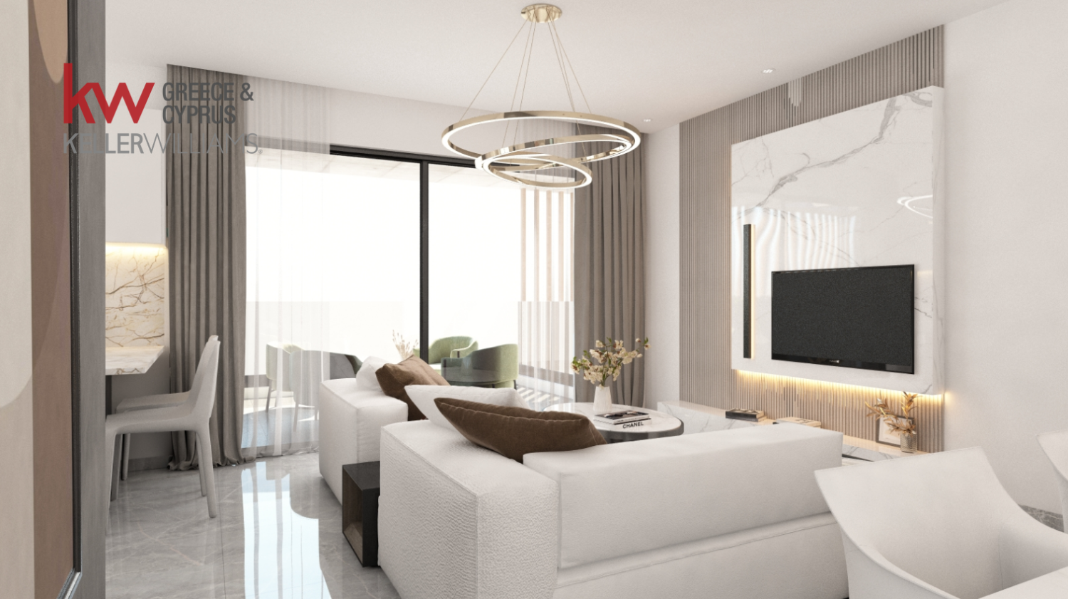 Квартира с 1 спальней в Ливадия, Ларнака, Кипр № 59414