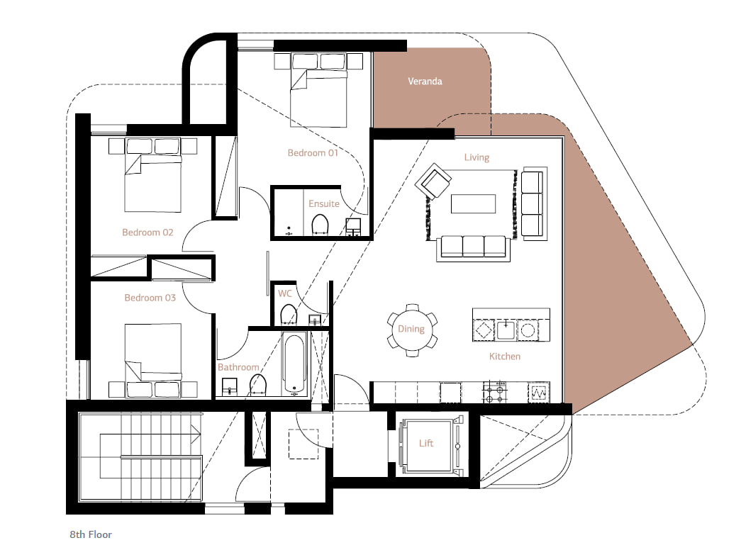 3 bedrooms Penthouse in Larnaca, Larnaka, Cyprus No. 63441