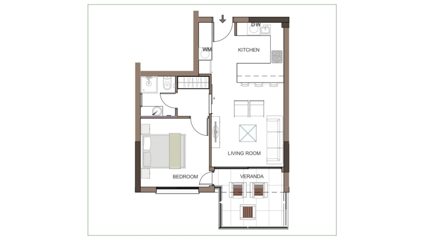 1 bedroom Apartment in Limassol, Cyprus No. 63600