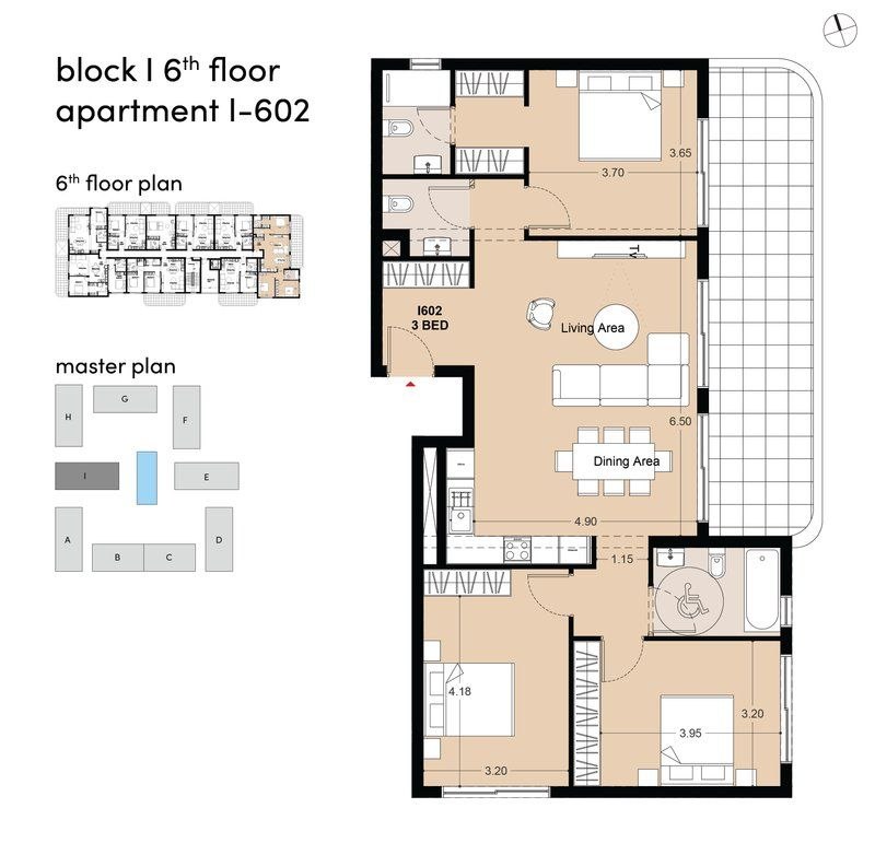 3 bedrooms Apartment in Larnaca, Larnaka, Cyprus No. 64780