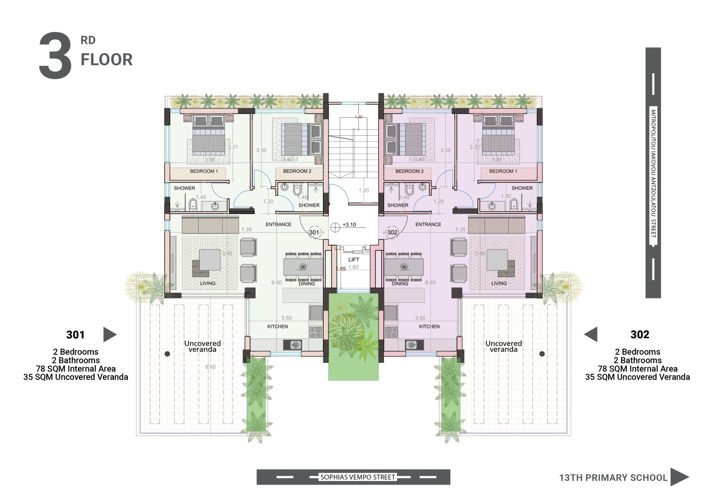 2 dormitorios Apartamento en Paphos, Chipre No. 65267