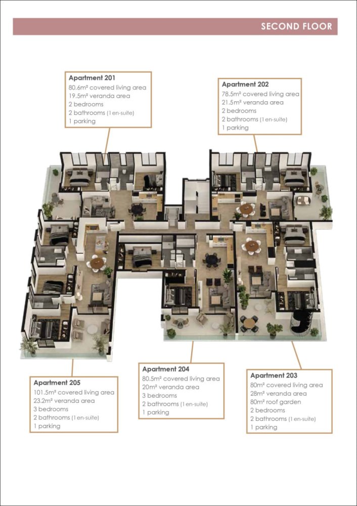 2 bedrooms Apartment in Larnaca, Larnaka, Cyprus No. 64495