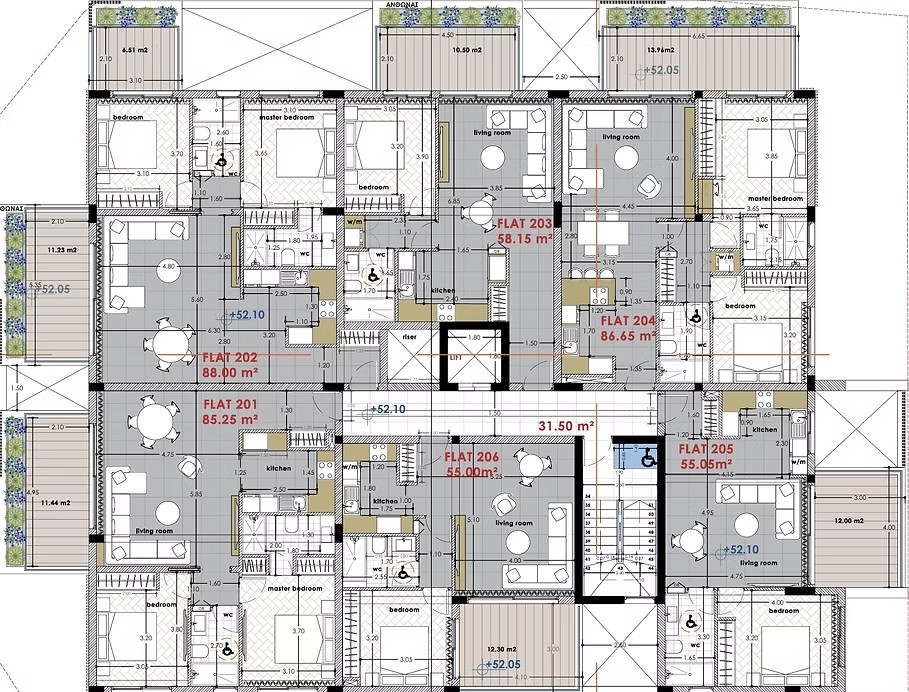 1 bedroom Apartment in Limassol, Cyprus No. 65052