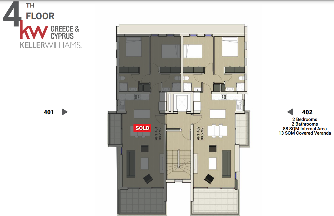 2 bedrooms Apartment in Larnaca, Larnaka, Cyprus No. 63391