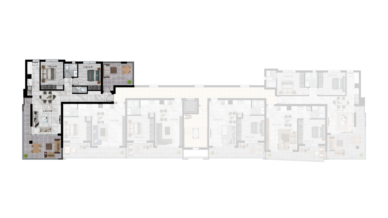 2 dormitorios Apartamento en Apostolos Andreas, Limassol, Chipre No. 65421