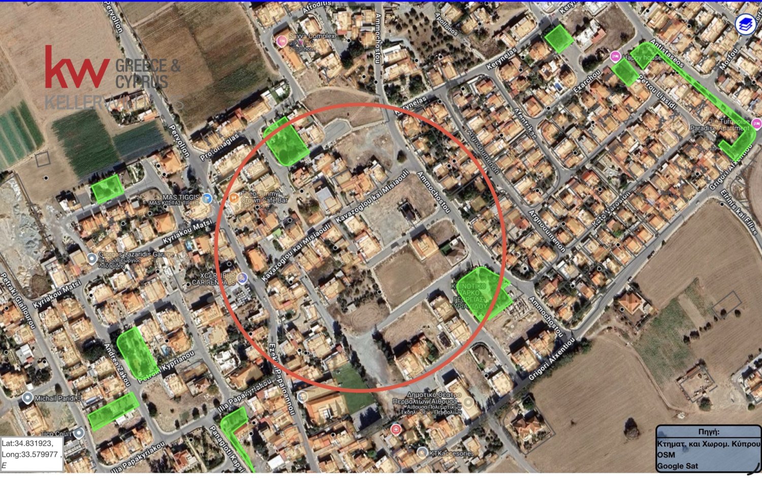 600m2 Land in Pervolia, Larnaka, Cyprus No. 56699