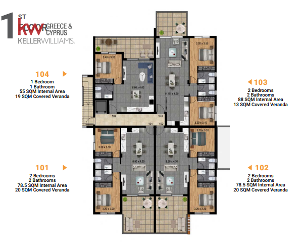 2 bedrooms Apartment in Parekklisia, Limassol, Cyprus No. 63368