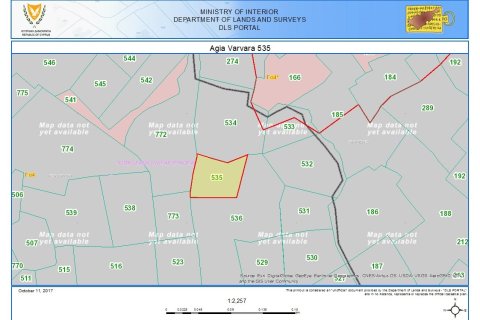 Земельный участок 2676м2 в Агиа Варвара, Никосия, Кипр № 56751