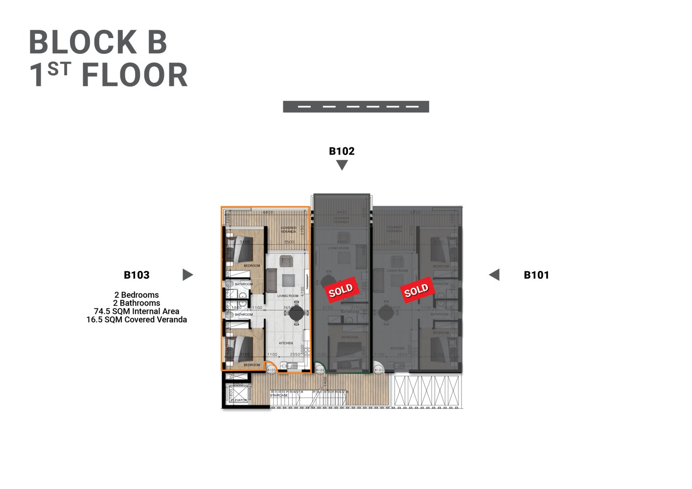 2 bedrooms Apartment in Larnaca, Larnaka, Cyprus No. 65269