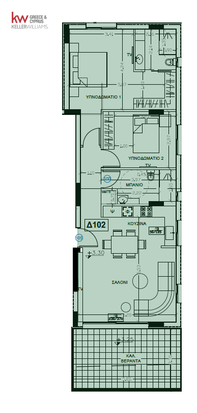 2 chambres Appartement à Nicosia, Chypre No. 61947