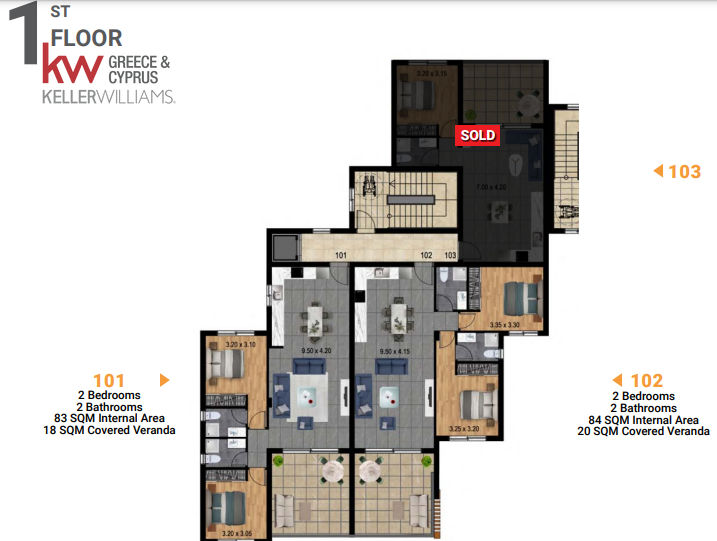 2 bedrooms Apartment in Parekklisia, Limassol, Cyprus No. 63366