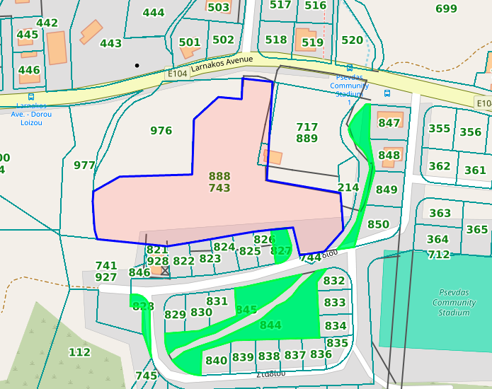 Земельный участок 9996м2 в Псевдас, Ларнака, Кипр № 40049