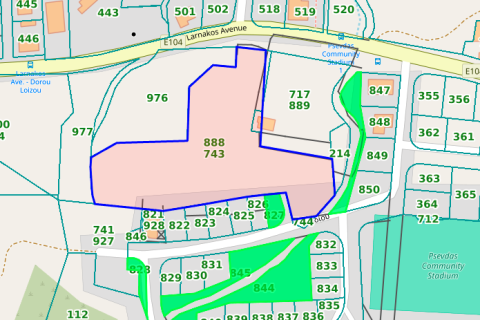 Земельный участок 9996м2 в Псевдас, Ларнака, Кипр № 40049