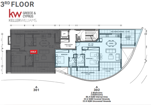 2 dormitorios Apartamento en Larnaca, Larnaka, Chipre No. 63384