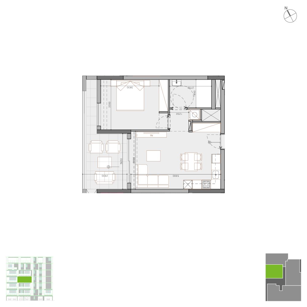 1 bedroom Apartment in Limassol, Cyprus No. 63912