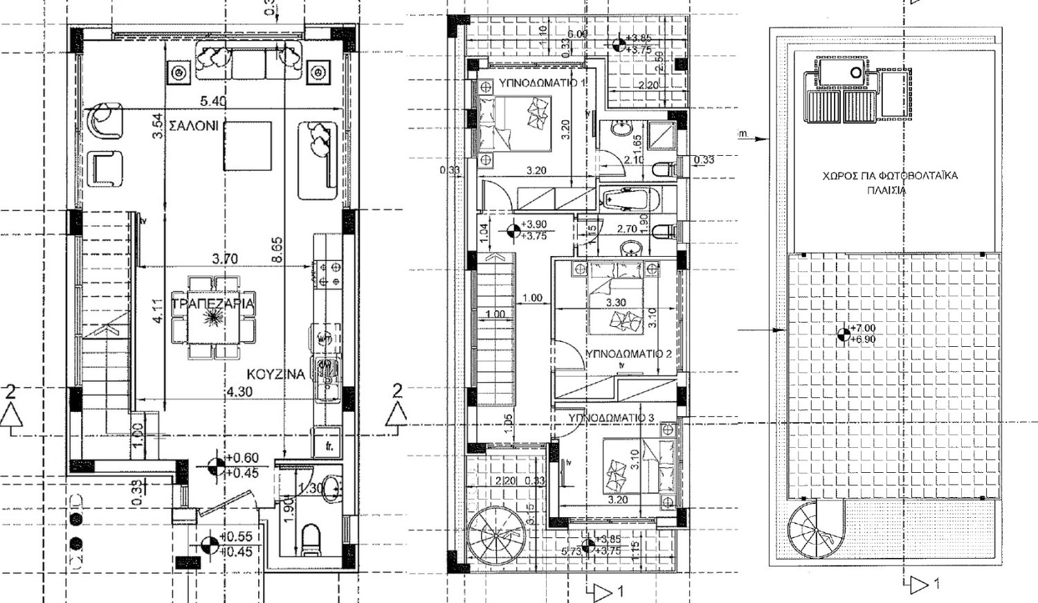 Вилла с 3 спальнями в Аммохостос, Кипр № 63892